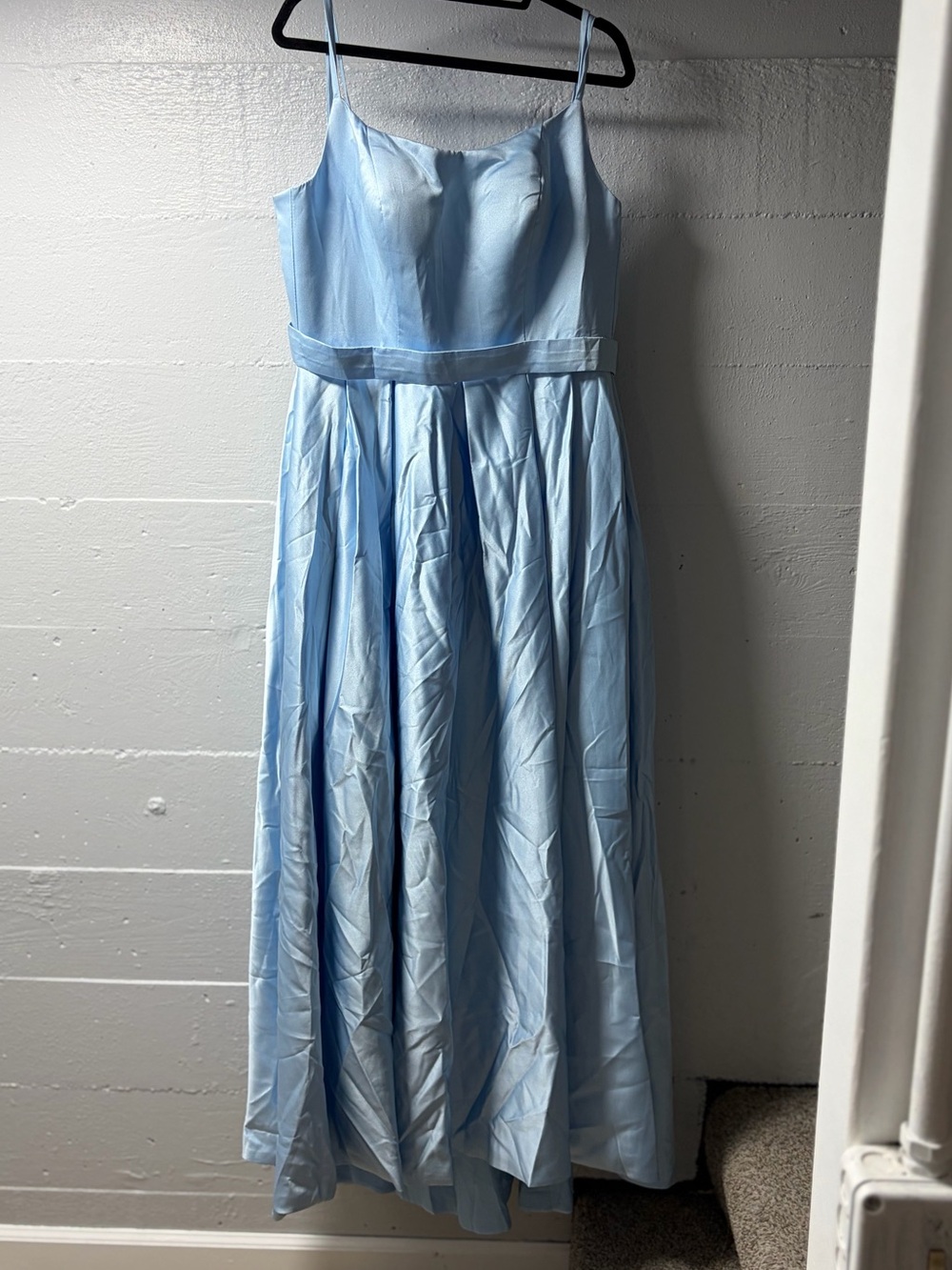 Azazie Light Blue Spaghetti-Strap Prom Dress